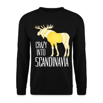 Scandinavie Viking Elk - Sweat-shirt Unisexe - noir - Devant - Alina (178cm) & Michal (187cm)