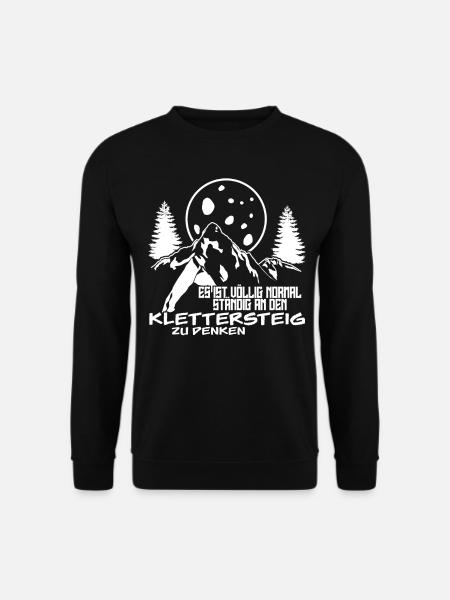 Klettersteig Berge Wandern Bergwandern - Unisex Pullover - Schwarz
