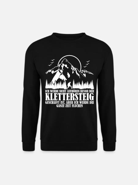 Klettersteig Wandern Bergwandern - Unisex Pullover - Schwarz
