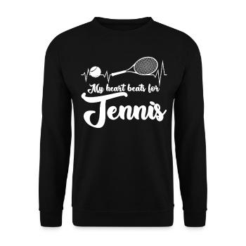 Joueur de tennis Balles de tennis - Sweat-shirt Unisexe - noir - Devant - Alina (178cm) & Michal (187cm)