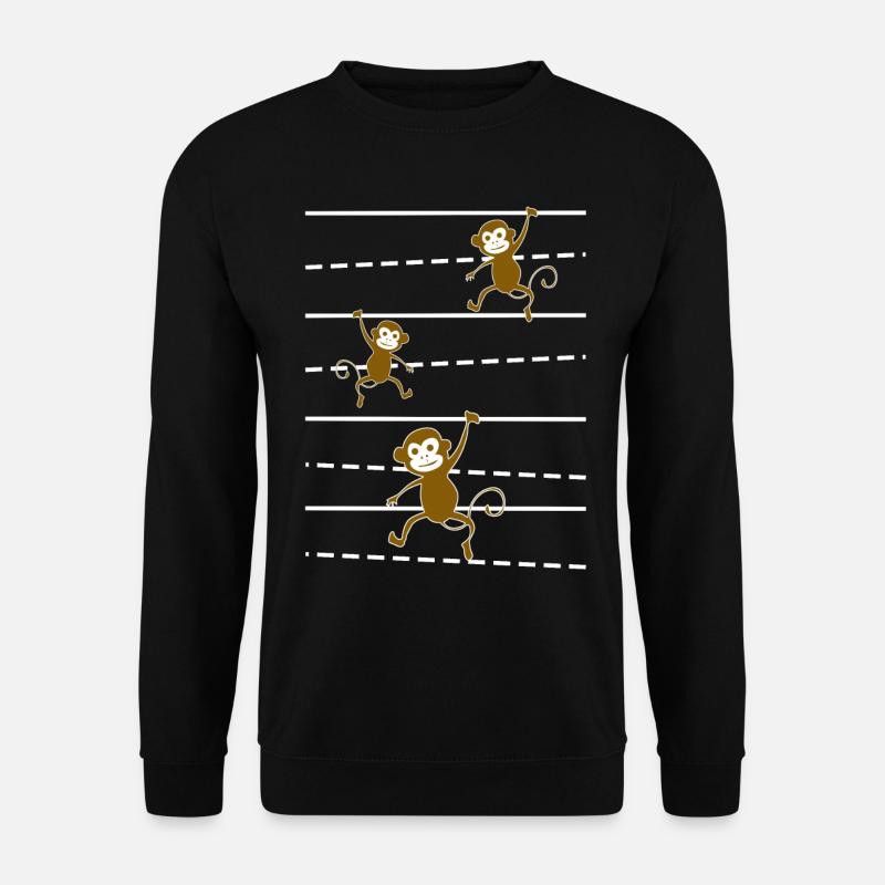 Monkey funny monkey - Unisex Sweatshirt - black
