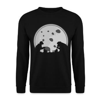 Singes jouant aux échecs - Sweat-shirt Unisexe - noir - Devant - Alina (178cm) & Michal (187cm)