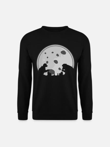 Monkeys playing chess - Unisex Sweatshirt - black