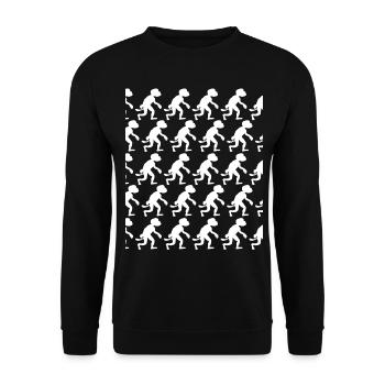 Affe viele Affen - Unisex Pullover - Schwarz - Vorne - Alina (178cm) & Michal (187cm)