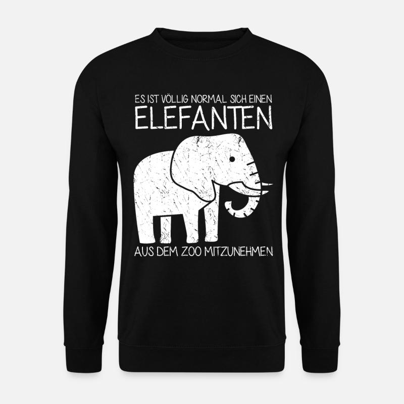 Elefant Zoo Elefanten - Unisex Pullover - Schwarz