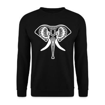 Elefanten Elefant - Unisex Pullover - Schwarz - Vorne - Alina (178cm) & Michal (187cm)