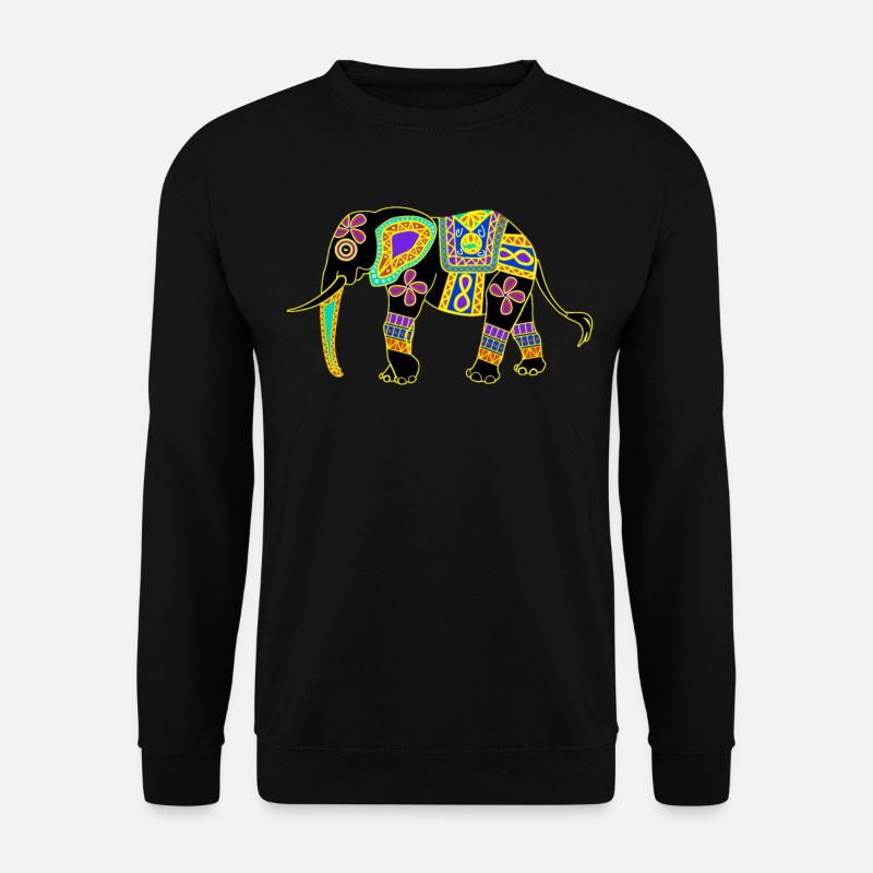 Éléphant éléphant coloré - Sweat-shirt Unisexe - noir