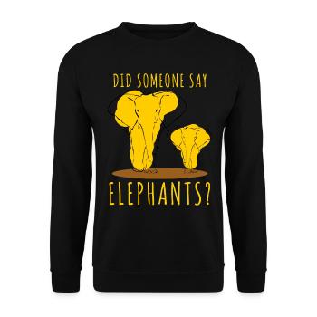 Elefanten Elefantenbaby Elefant - Unisex Pullover - Schwarz - Vorne - Alina (178cm) & Michal (187cm)