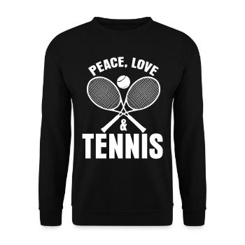 Balles de tennis Balles de tennis Raquettes de tennis - Sweat-shirt Unisexe - noir - Devant - Alina (178cm) & Michal (187cm)