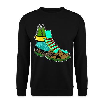 via ferrata mountain hiking mountain hiking - Unisex Sweatshirt - black - Front - Alina (178cm) & Michal (187cm)