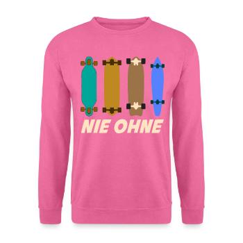 Longboard Longboarding Longboarder - Unisex Pullover - Pink - Vorne