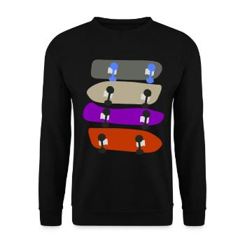 Longboard Skateboard Longboarder - Sweat-shirt Unisexe - noir - Devant - Alina (178cm) & Michal (187cm)