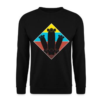 Longboard Longboarder Longboarding - Sweat-shirt Unisexe - noir - Devant - Alina (178cm) & Michal (187cm)