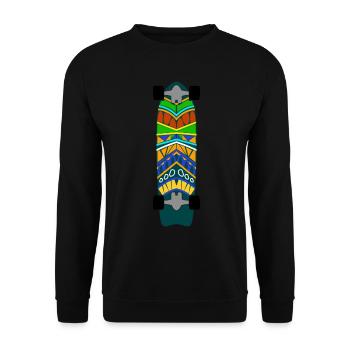 Longboarder Longboarding Longboard - Sweat-shirt Unisexe - noir - Devant - Alina (178cm) & Michal (187cm)