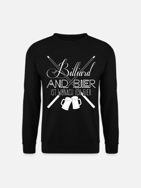 Billard Bier Poolbillard Snooker - Unisex Pullover - Schwarz