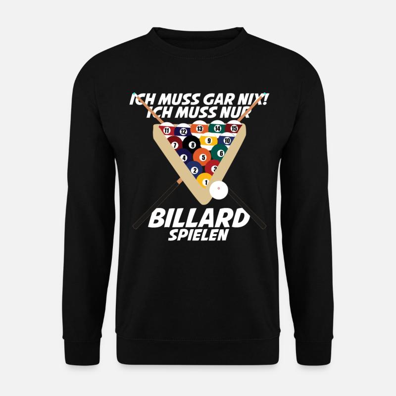 Poolbillard Snooker Billard - Unisex Pullover - Schwarz