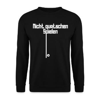 Poolbillard Billard Queue Snooker - Unisex Pullover - Schwarz - Vorne - Alina (178cm) & Michal (187cm)