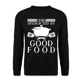 Cuisinier Cuisine Chapeau de chef Chef - Sweat-shirt Unisexe - noir - Devant - Alina (178cm) & Michal (187cm)