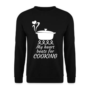 Cuisine Chef Chef chapeau de chef Chef - Sweat-shirt Unisexe - noir - Devant - Alina (178cm) & Michal (187cm)