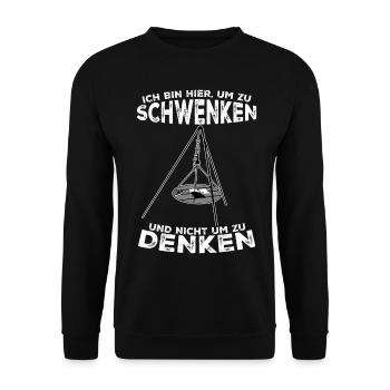 Saarländer Grillen Schwenken Saarland - Unisex Pullover - Schwarz - Vorne - Alina (178cm) & Michal (187cm)
