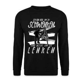 Schwenken Grillen Saarland Saarländer - Unisex Pullover - Schwarz - Vorne - Alina (178cm) & Michal (187cm)