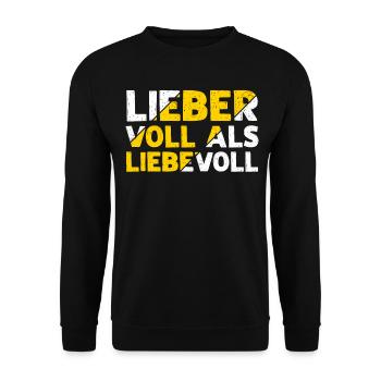 Bier Alkohol Saufen Junggesellenabschied - Unisex Pullover - Schwarz - Vorne - Alina (178cm) & Michal (187cm)