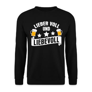 Bier Saufen Alkohol Junggesellenabschied - Unisex Pullover - Schwarz - Vorne - Alina (178cm) & Michal (187cm)