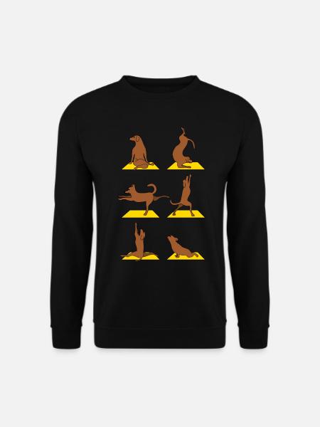 Yoga avec chiens de méditation - Sweat-shirt Unisexe - noir