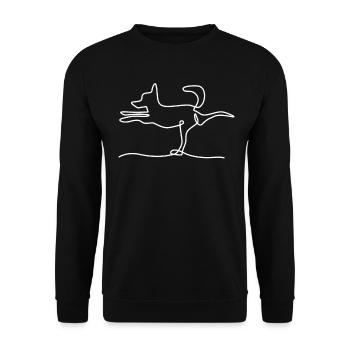 Chiens de yoga Chien de méditation - Sweat-shirt Unisexe - noir - Devant - Alina (178cm) & Michal (187cm)