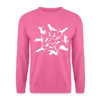Yoga Dogs Dog Meditation Yoga Exercise - Unisex Sweatshirt - pink - Front