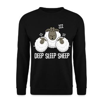 Schlafen Müde Schafe Schaf Schlafshirt - Unisex Pullover - Schwarz - Vorne - Alina (178cm) & Michal (187cm)