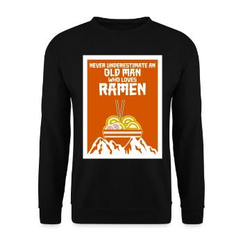 ramen noodles mountains noodle soup - Unisex Sweatshirt - black - Front - Alina (178cm) & Michal (187cm)