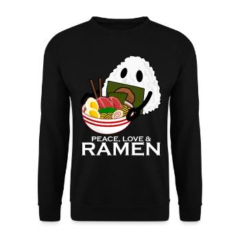 Nouilles ramen et soupe de nouilles de riz - Sweat-shirt Unisexe - noir - Devant - Alina (178cm) & Michal (187cm)