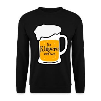 Saufen Bier Party Mallorca Alkohol - Unisex Pullover - Schwarz - Vorne - Alina (178cm) & Michal (187cm)