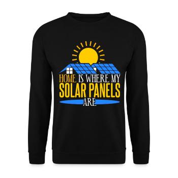 Énergie solaire photovoltaïque - Sweat-shirt Unisexe - noir - Devant - Alina (178cm) & Michal (187cm)