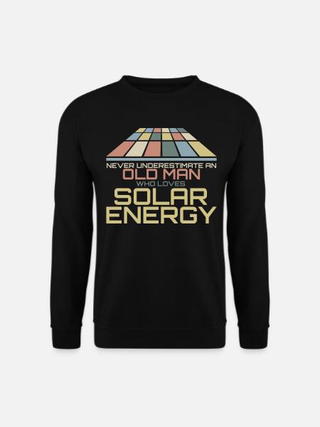Solarzelle Photovoltaik Sonnenenergie - Unisex Pullover - Schwarz