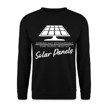 Solar Cell Sun Renewable Energy - Unisex Sweatshirt - black - Front - Alina (178cm) & Michal (187cm)