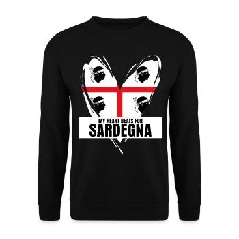Sardegna Sardinia Heart Sardinia - Unisex Sweatshirt - black - Front - Alina (178cm) & Michal (187cm)
