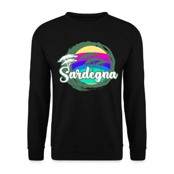 Sardinien Retro Sardegna Sardinia - Unisex Sweatshirt - black - Front - Alina (178cm) & Michal (187cm)