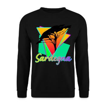 Sardinien Sardegna Retro Sardinia - Unisex Sweatshirt - black - Front - Alina (178cm) & Michal (187cm)