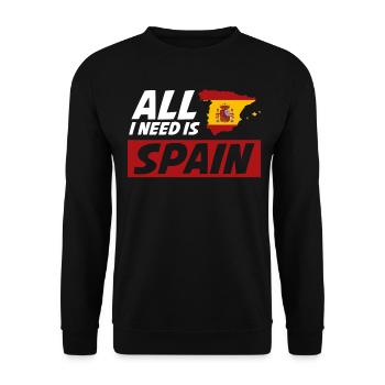 Spain Holidays Spanish - Unisex Sweatshirt - black - Front - Alina (178cm) & Michal (187cm)