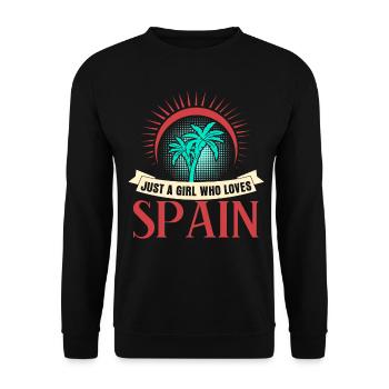 Spain Holidays Spanish - Unisex Sweatshirt - black - Front - Alina (178cm) & Michal (187cm)