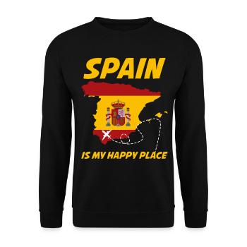 Spain Holidays - Unisex Sweatshirt - black - Front - Alina (178cm) & Michal (187cm)