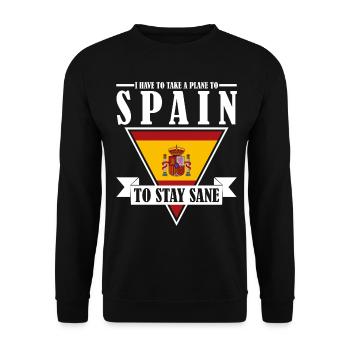 Spain Holidaymakers Holidays Spanish - Unisex Sweatshirt - black - Front - Alina (178cm) & Michal (187cm)