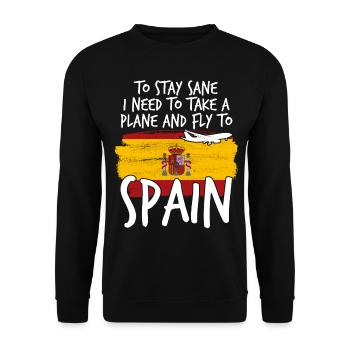 Holidays in Spain - Unisex Sweatshirt - black - Front - Alina (178cm) & Michal (187cm)