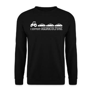 Agriculteur Tracteur Tracteur fermier - Sweat-shirt Unisexe - noir - Devant - Alina (178cm) & Michal (187cm)