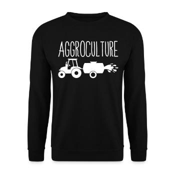 Agriculteur Agriculteurs Tracteur à lisier Agriculteur - Sweat-shirt Unisexe - noir - Devant - Alina (178cm) & Michal (187cm)