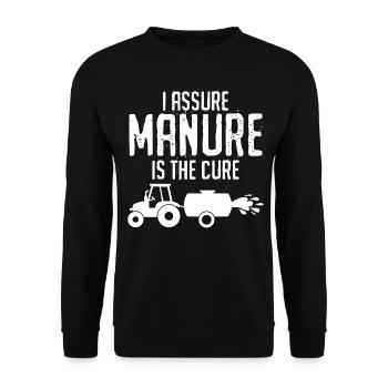 Farmer manure drive farmer farmers - Unisex Sweatshirt - black - Front - Alina (178cm) & Michal (187cm)