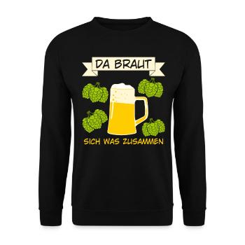Bierbrauer Hopfen Malz Bier Brauerei - Unisex Pullover - Schwarz - Vorne - Alina (178cm) & Michal (187cm)