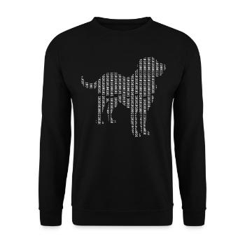 Computer Scientist Dog Admin Programmer - Unisex Sweatshirt - black - Front - Alina (178cm) & Michal (187cm)